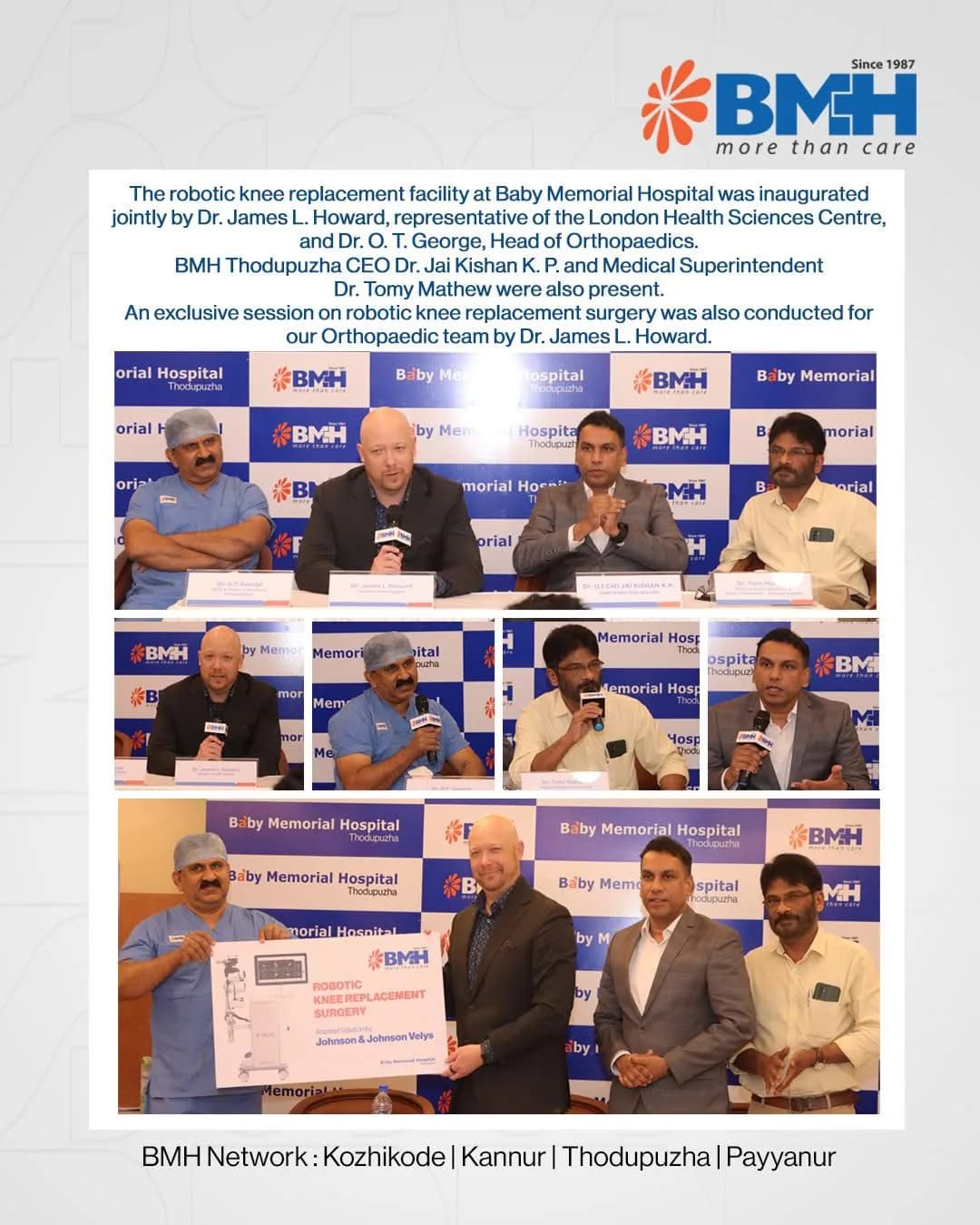 Robotic Surgery Facility Begins at BMH Thodupuzha